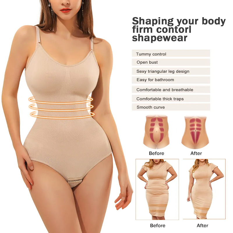 Shapewear For Women Tummy Control Butt Lifter Body Shaper Invisible Under Dress Slimming Strap Thong Underwear  Bodysuit Full Body Shaper Woman Flat Belly Push Up Butt Lifted Corset Underwear Girdle