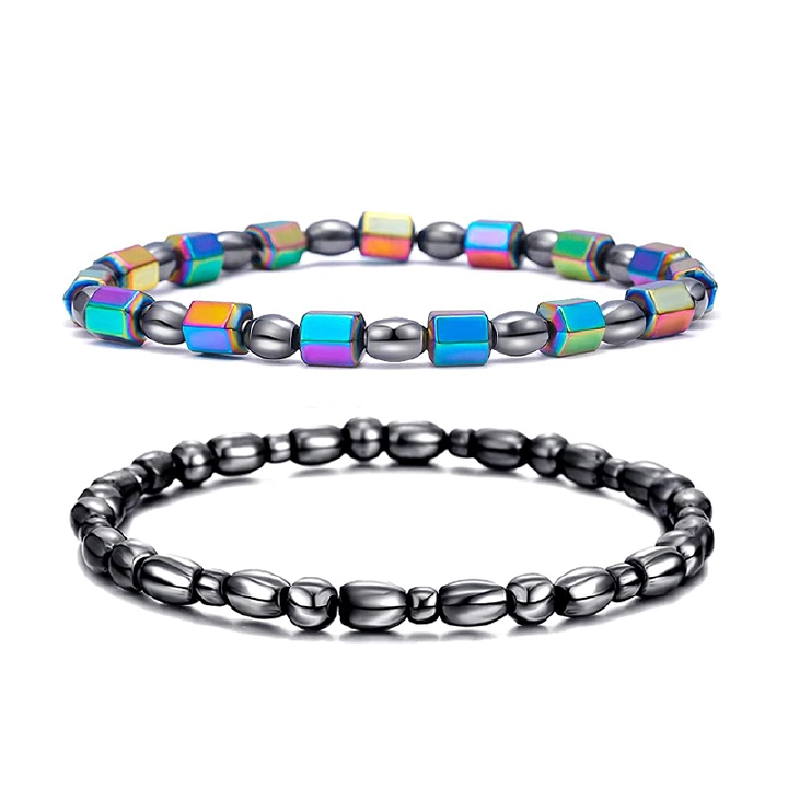 Colorful Facted Magnetic Beads Weight Loss Anklet Therapy Bracelet Anklet Slimming Health Care Energy Healing Anklet Relief Pain Hematite Anklet