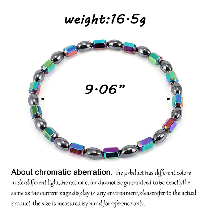 Colorful Facted Magnetic Beads Weight Loss Anklet Therapy Bracelet Anklet Slimming Health Care Energy Healing Anklet Relief Pain Hematite Anklet