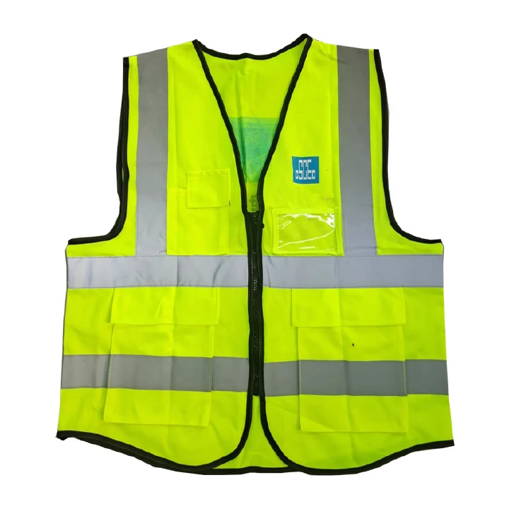 Mesh Safety Cheap Reflective Jacket with Pocket and Zipper Reflective Vest Safety High Visibility Clothing Breathable Reflective Safety Vest Mesh Safety Vest Safety Reflective Vest