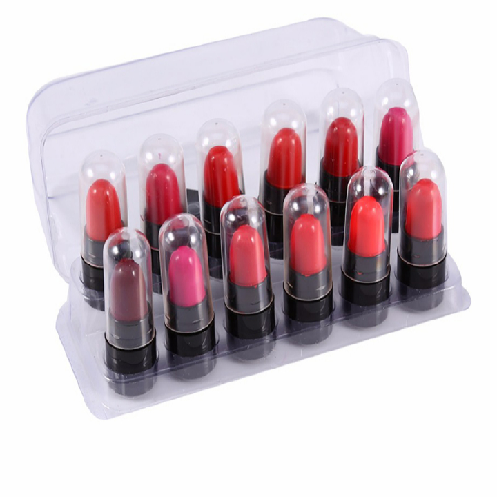 Chinese Makeup Brands Waterproof Matte Style Mini Velvet 12 color lipstick kit  New Arrive Wholesale cheap price 12 colors mini lipstick sets Private Label Flower Flavored Long Lasting Mini Lip