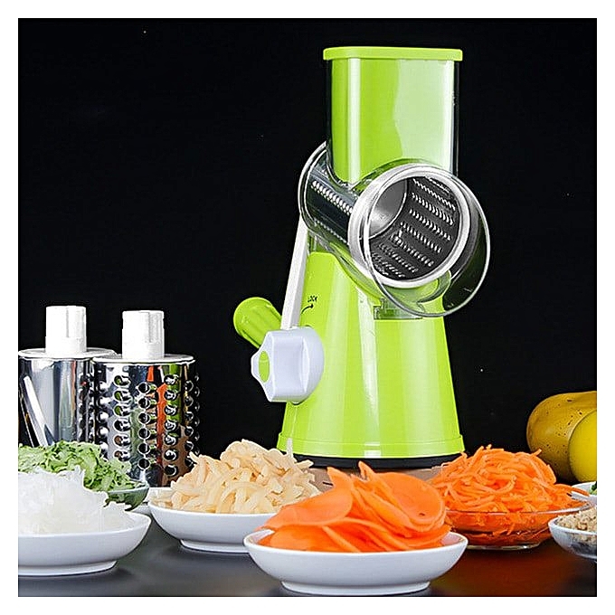 Manual Vegetable Rotary Cutter, Grater, Grinder, Shredder &amp; Slicer .