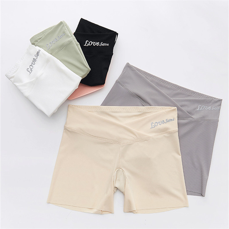 3Pcs/5Pcs Pregnant Women Low Waist Shorts Summer Tide Mom Pregnancy Bottoming Pants Thin Safety Pants Slip Shorts for Under Dresses Anti Chafing  Stretch Safety Pants
