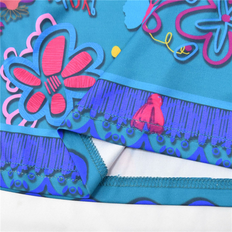 Kid Products Gilrs Clothes Magic Full House Encanto Mirabell Children's Skirt Girls' Flying Sleeve Dress Soft Smooth Material Kids Cosplay Skirt Cartoon Dresses