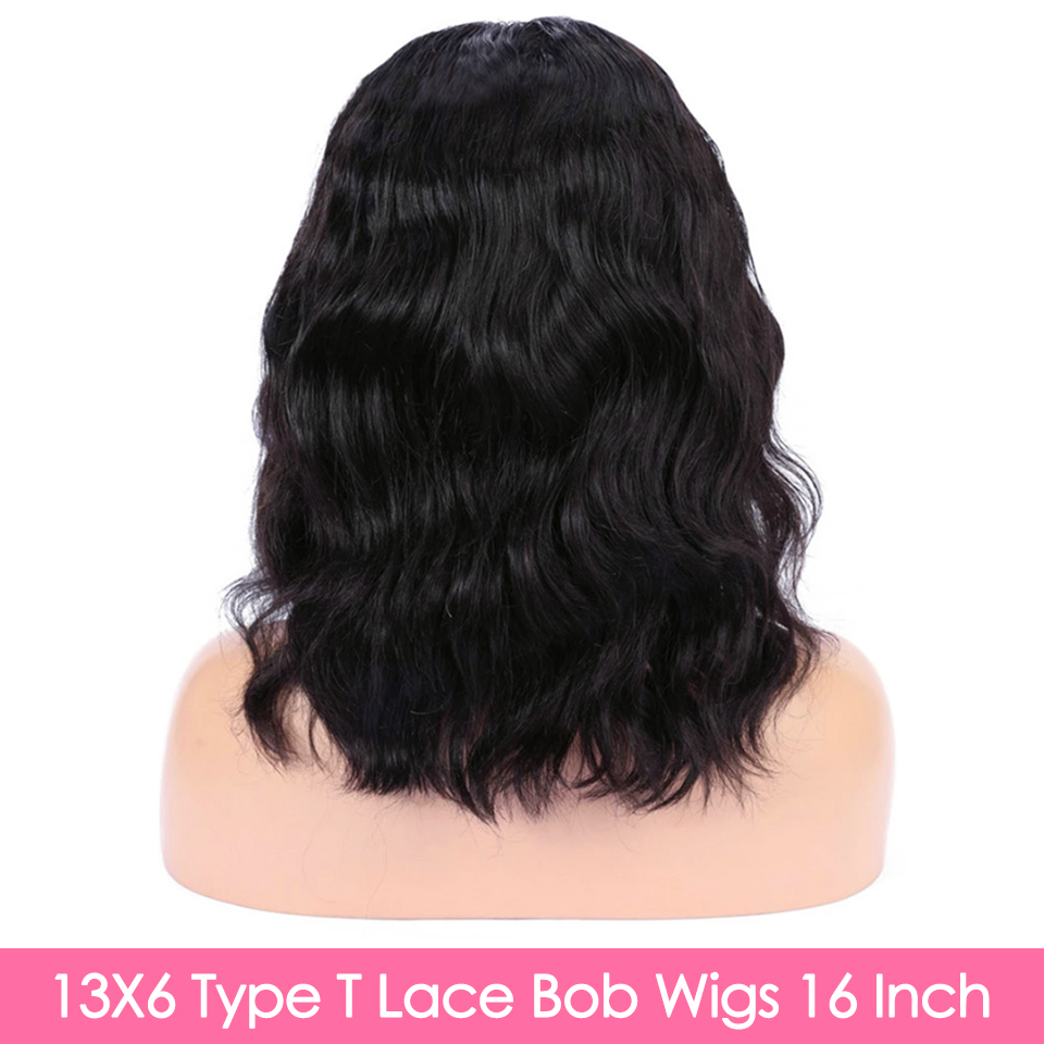 Body Wave Lace Front Human Hair Wigs Brazilian Remy Hair Mid-length Wigs Pre-Plucked Lace Closure