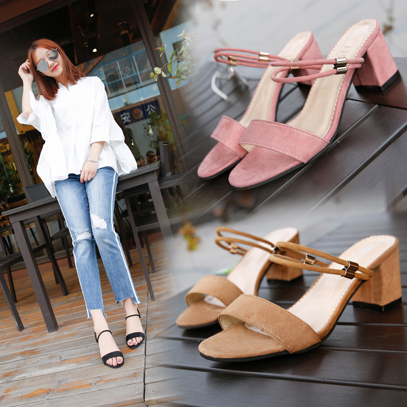 Classic two ways of wearing high heels slippers sandals ladies heels ladys heels womens shoes