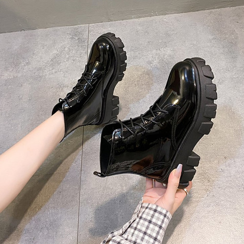 37-42 British style handsome large size women's boots 2023 new thick bottom Martin boots womens shoes ladies shoes for women