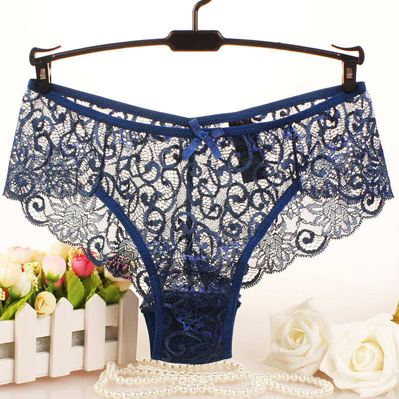 6 Piece Hollow Lace Seamless Sex Ladies Mid-Waist Transparent Lace Ladies Underwear