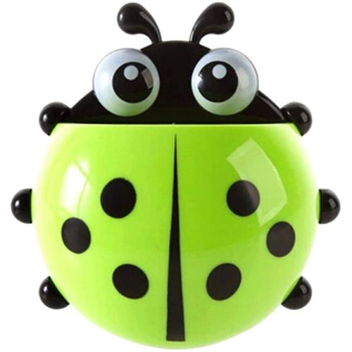 Ladybird Wall Mountable Toothbrush Holder - Green