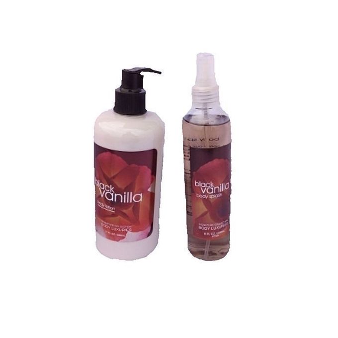Signature Collection Black Vanilla Body Splash (236ml) &amp; Lotion (500ml)