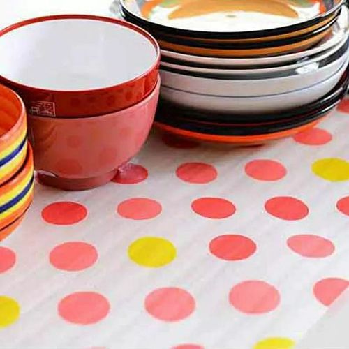 Polka Dots Shelf Contact Paper Cabinet Drawer Liner Kitchen Table Mat Assorted 30*500