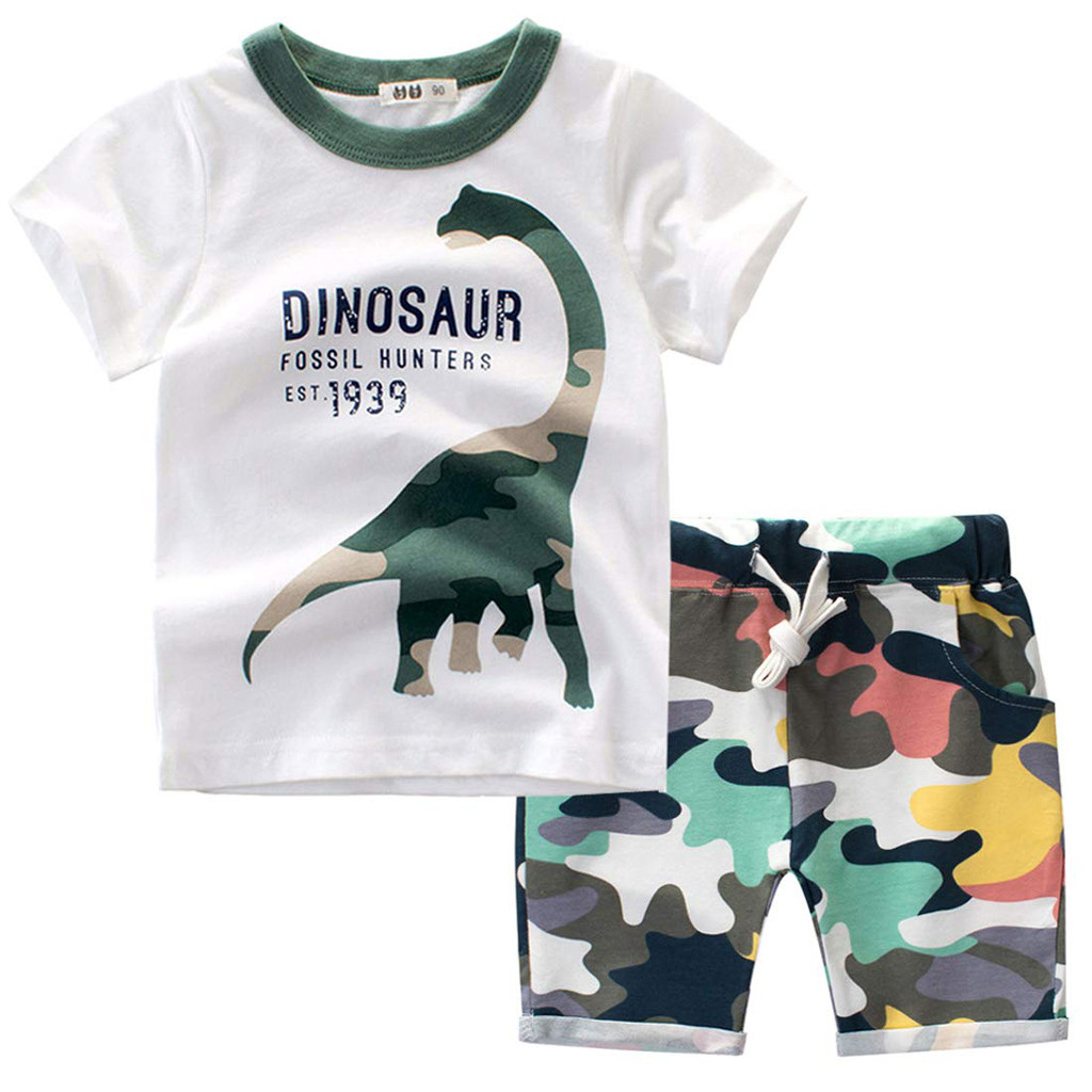 T-shirts Boys' clothes, summer children's dinosaur T-shirts, boys' sportswear T-shirts &amp; Polos