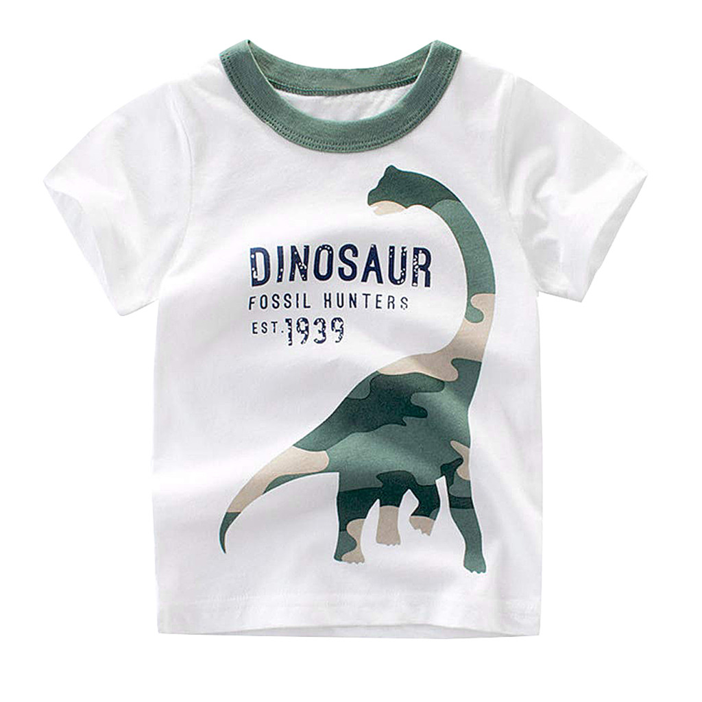 T-shirts Boys' clothes, summer children's dinosaur T-shirts, boys' sportswear T-shirts &amp; Polos