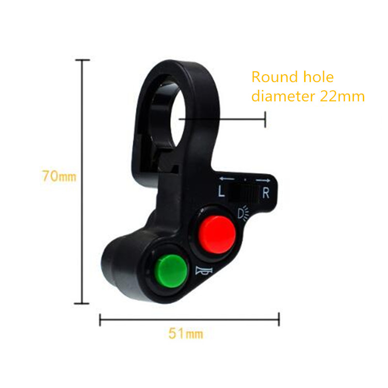 Motorcycle &amp; PowersportSwitch Electric Bike Scooter Horn Turn Signals On/Off Button Light Switch