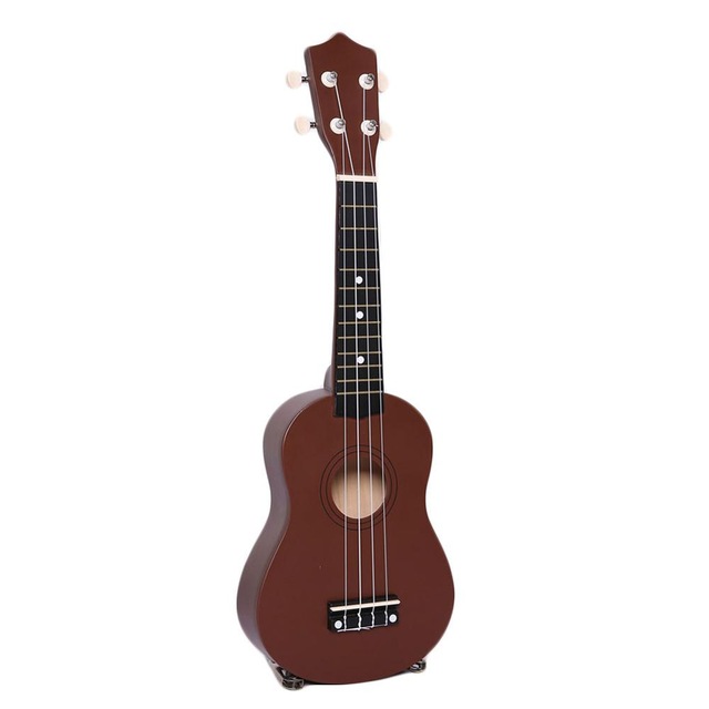 21 inches Soprano Ukulele 12 Frets Instrument Wood Hawaiian Style Guitar 4 Strings Hawaii Guitar