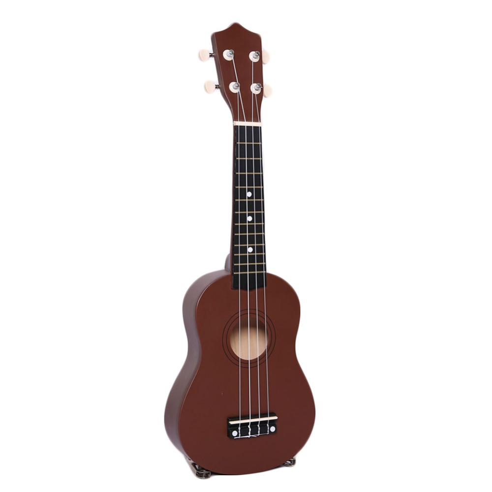 21 inches Soprano Ukulele 12 Frets Instrument Wood Hawaiian Style Guitar 4 Strings Hawaii Guitar