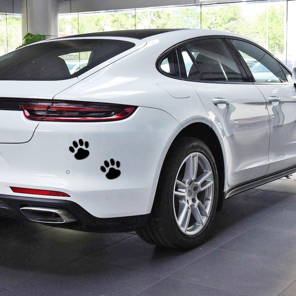 4Pcs/Set Car Sticker Cool Design Paw 3D Animal Dog Cat Bear Foot Prints  Exterior Accessories