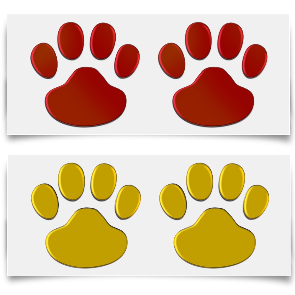 4Pcs/Set Car Sticker Cool Design Paw 3D Animal Dog Cat Bear Foot Prints  Exterior Accessories