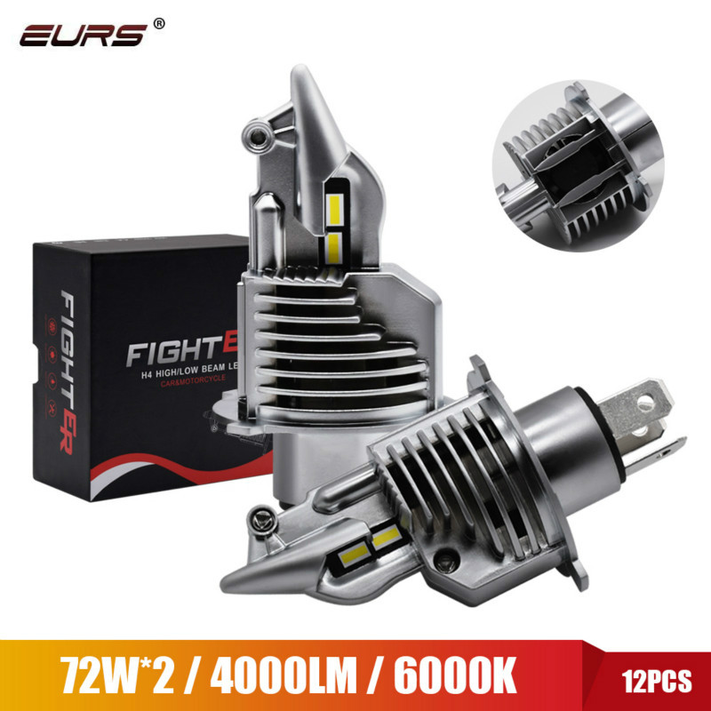 2PCS Fighter Foco H4 Led Bulbs Car/motorcycle Headlight 72W 12V 24V Lights &amp; Lighting Accessories