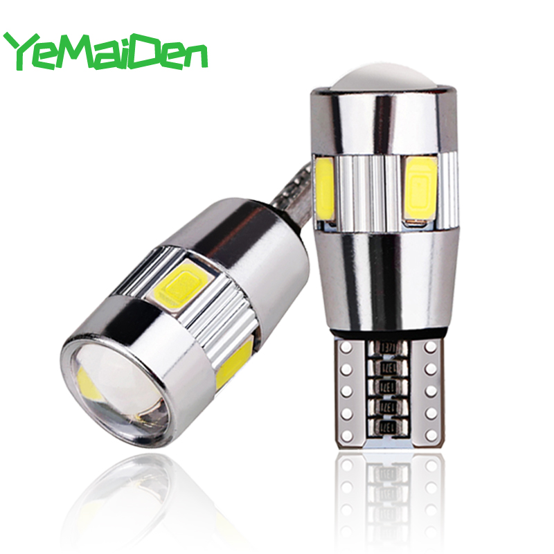 2x Car 5W5 LED Bulb T10 W5W LED Signal Light Canbus 12V 6000K Auto Claerance Wedge