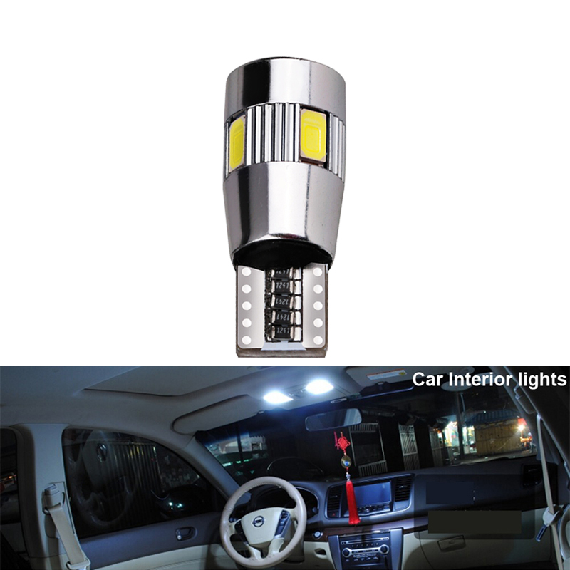 2x Car 5W5 LED Bulb T10 W5W LED Signal Light Canbus 12V 6000K Auto Claerance Wedge