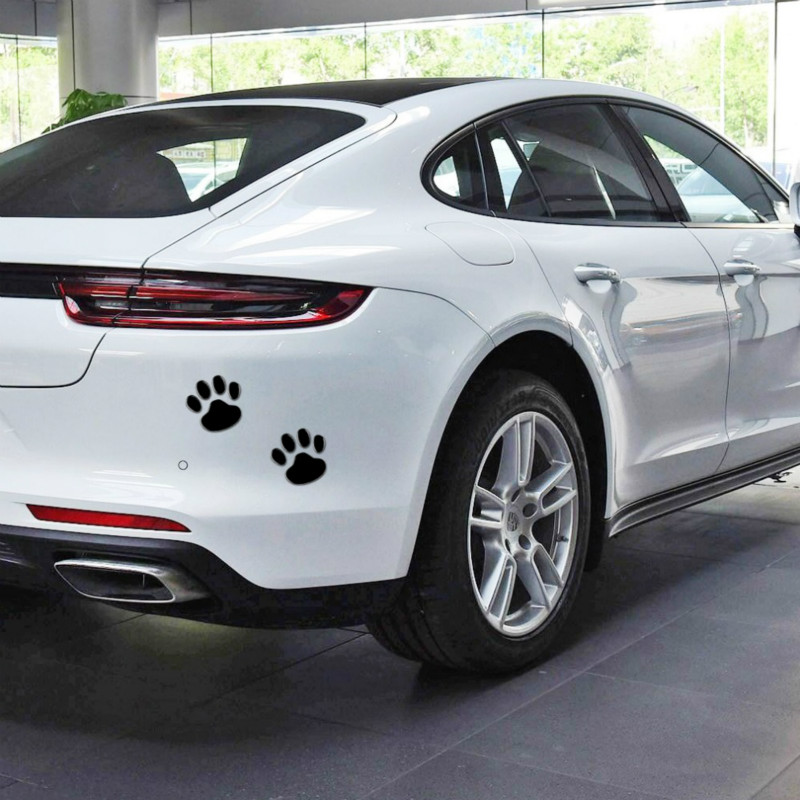4Pcs/Set Car Sticker Cool Design Paw 3D Animal Dog Cat Bear Foot Prints  Exterior Accessories
