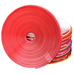 8M/Roll Car Wheel Rims Protector Decor Strip Rubber Moulding Rimblades Car Exterior Accessories red 8m*0.8cm Red one size