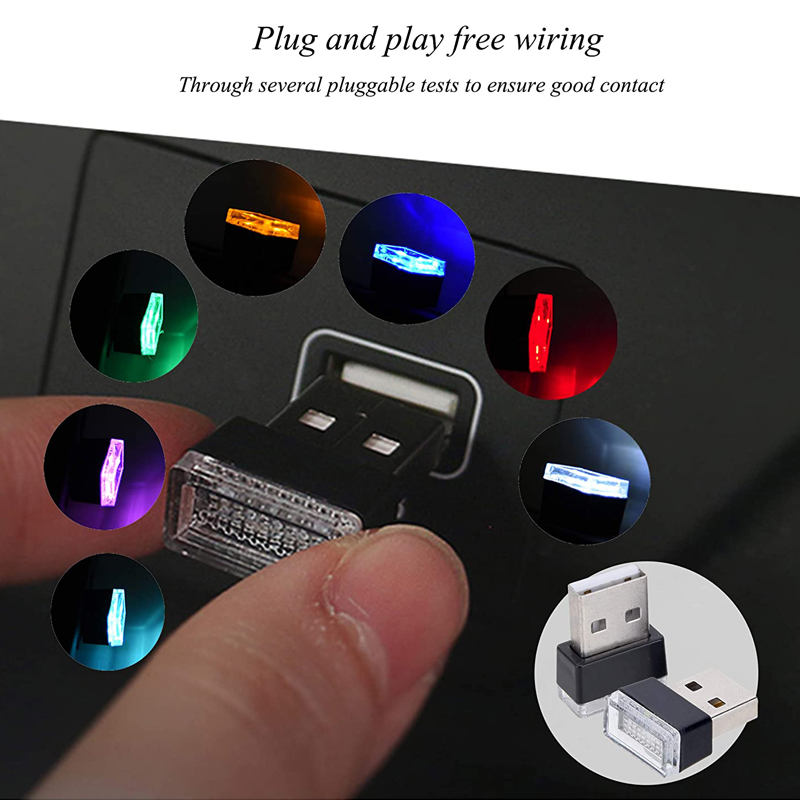 Mini USB LED Night Lights Car Interior Atmosphere Lamp Auto Decoration Ambient Lighting  Interior Accessories