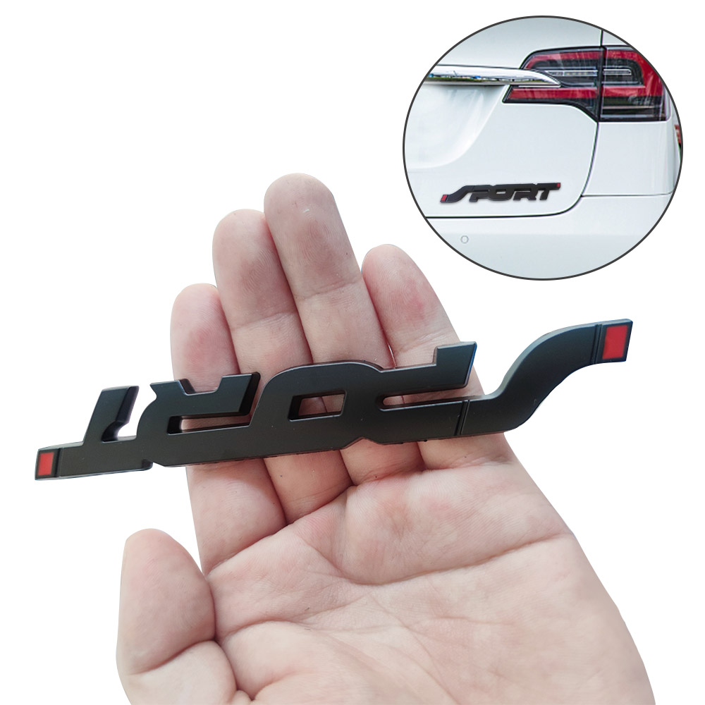 Fashion SPORT Emblem Trunk Fender Badge Sticker Car Metal 3D Logo Stickers Exterior Accessories