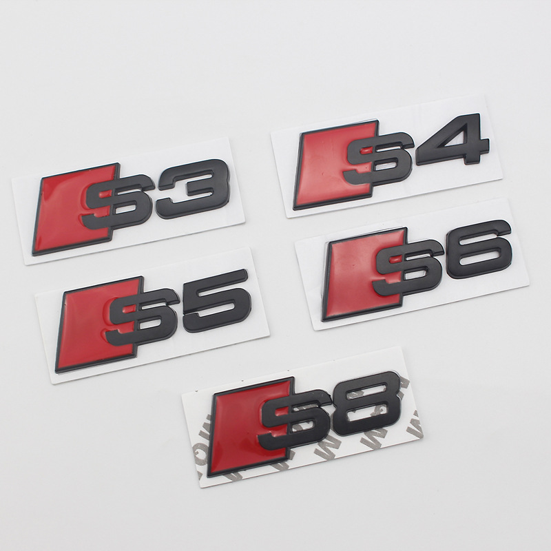 Original Plastic Sticker For Audi Sline S3 S4 S5 S6  S8 Logo A3 A4 A5 A6 A7 A8 Exterior Accessories