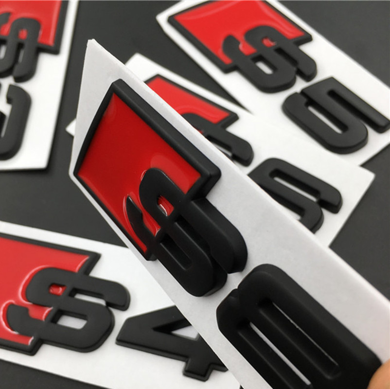 Original Plastic Sticker For Audi Sline S3 S4 S5 S6  S8 Logo A3 A4 A5 A6 A7 A8 Exterior Accessories