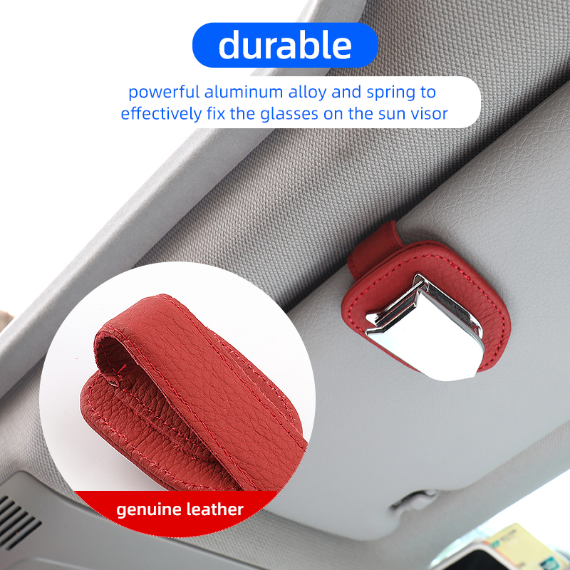 Portable Car Glasses Cases Ticket Card Clip Car Sun Visor Sunglasses Holder Interior Accessories