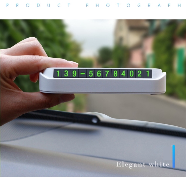 Car Temporary Parking Card Phone Number Card Plate Telephone Number Car Park Interior Accessories
