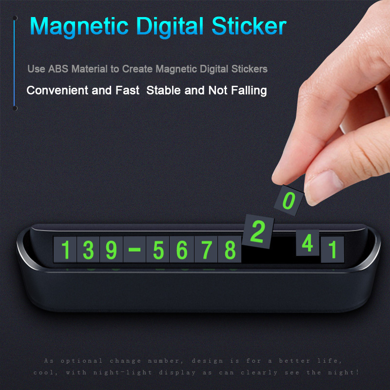 Car Temporary Parking Card Phone Number Card Plate Telephone Number Car Park Interior Accessories