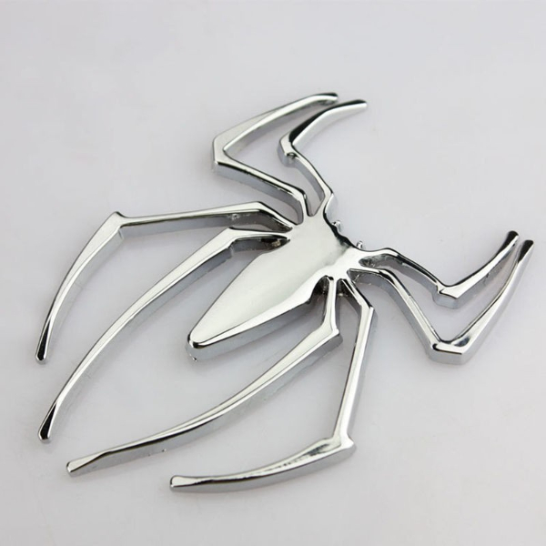 3D Car Stickers HOT Universal Metal Spider Shape Emblem Chrome 3D Car Paint, Body & Trim