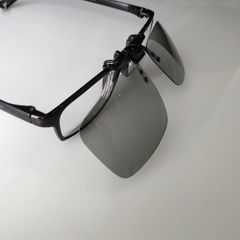 Car Driver Goggles Polarized Sun Glasses Driving Night Vision Lens Clip On Sunglasses Black 2