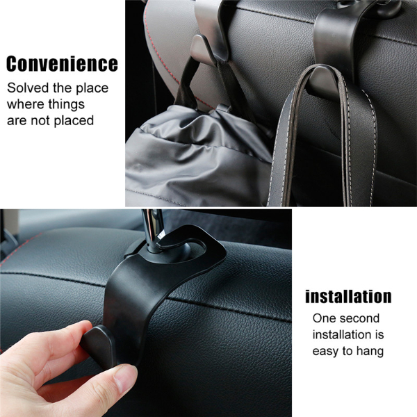 2pcs Car Seat Back Strong And Stable Small Hook Hidden Multifunctional Storage Rear Rear Seat Hook Car Interior Accessories
