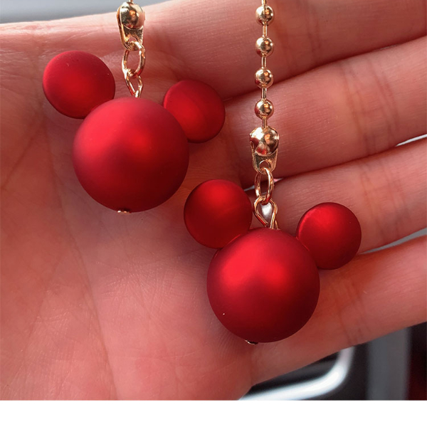Car Interior Decoration Pendant Cute Mickey Head Rearview Mirror Pendant Decoration For Car Goods Car Interior Accessories