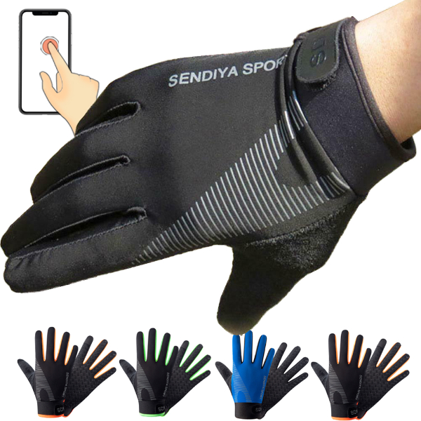 Men Cycling Gloves Full Finger Touch Screen Bicycle Gloves for Mtb Road Bike Motorcycle Gym Train Outdoor Motorcycle &amp; Powersports