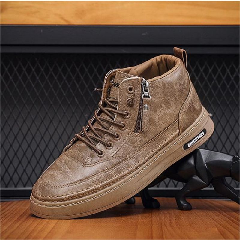 Ankle & Bootie Men'S Shoes New Martin Boots High Top Casual Simple Personality All Wear Black Cargo Boots Sports Casual Shoes