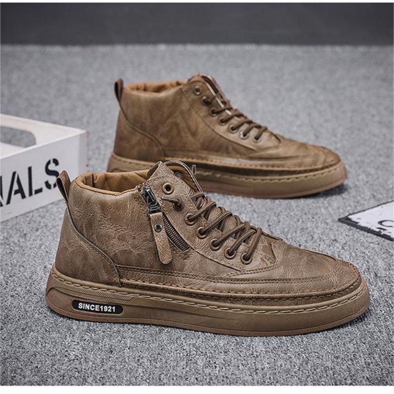 Ankle & Bootie Men'S Shoes New Martin Boots High Top Casual Simple Personality All Wear Black Cargo Boots Sports Casual Shoes