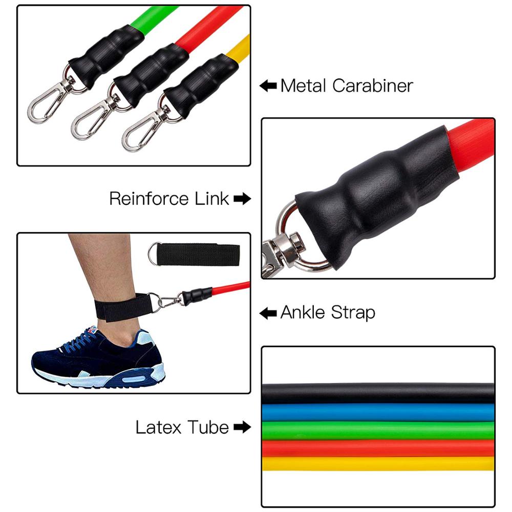 Resistance Bands Home Fitness Workouts Set Chest Expander Door Anchor Legs Ankle  Indoor Sports Fashion leisure fitness lacing rope