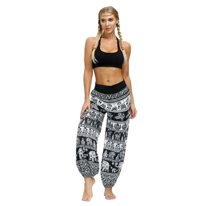 Trousers &amp; Leggings Digital print women's loose casual pants Sports Fitness Yoga Pants Bohemia