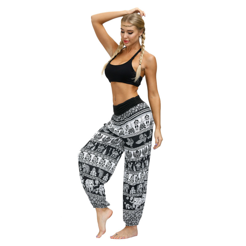 Trousers &amp; Leggings Digital print women's loose casual pants Sports Fitness Yoga Pants Bohemia