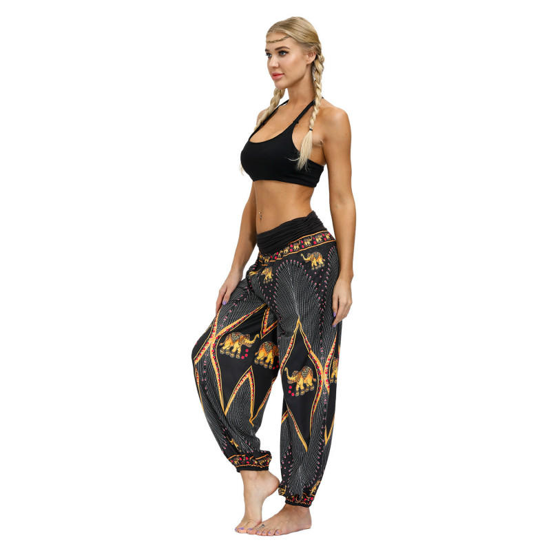 Trousers &amp; Leggings Digital print women's loose casual pants Sports Fitness Yoga Pants Bohemia