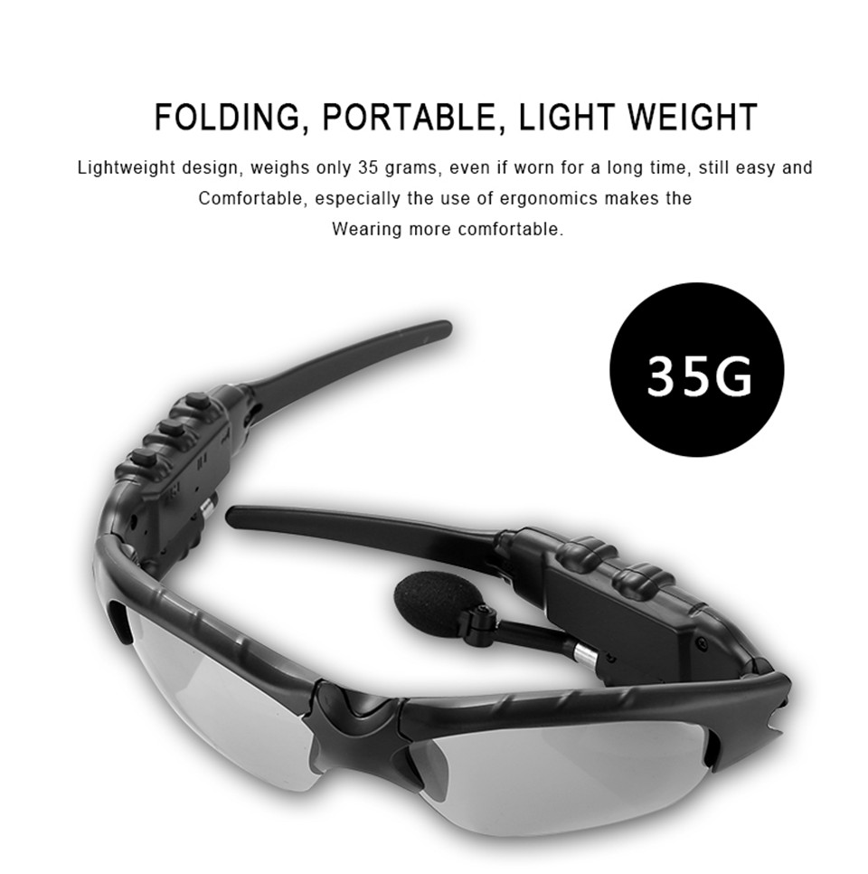 Cycling Sunglasses Bluetooth Earphone Smart Glasses Wireless Bike Headphone with Mic