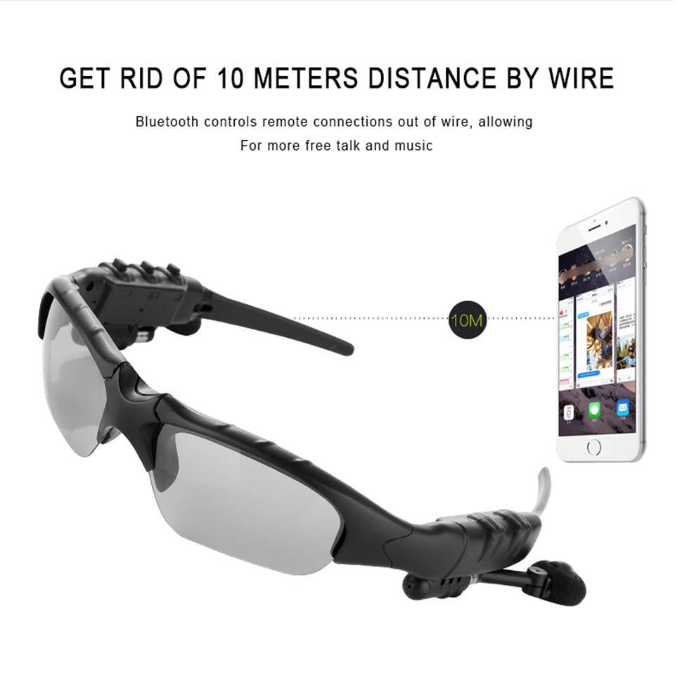 Cycling Sunglasses Bluetooth Earphone Smart Glasses Wireless Bike Headphone with Mic