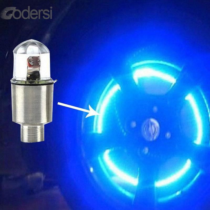 4pcs Lights &amp; Lighting Accessories  Bike Car Motorcycle Wheel Tire Tyre Valve Cap Neon LED Light