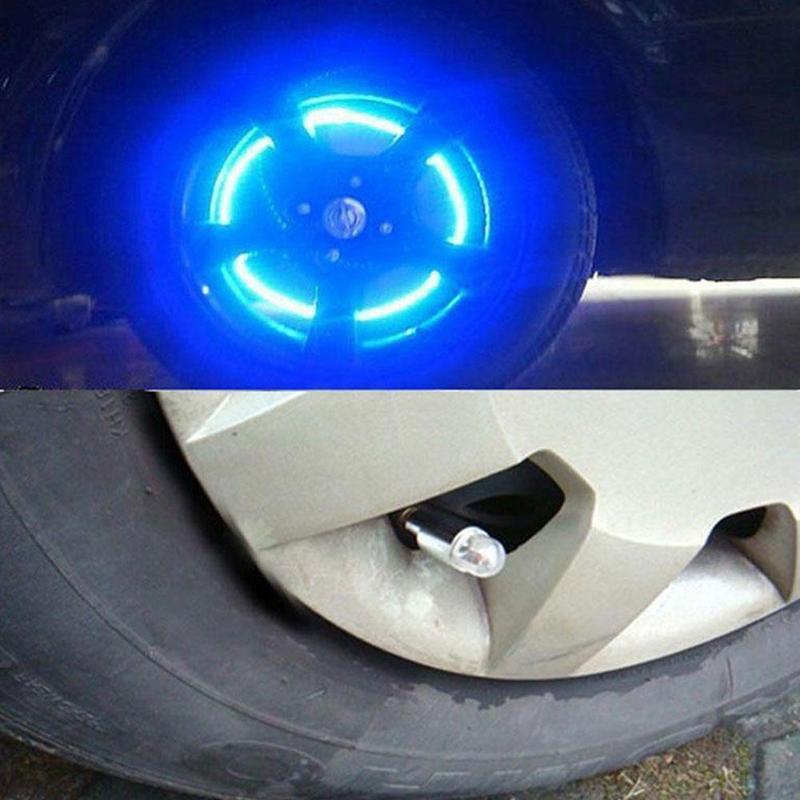 4pcs Lights &amp; Lighting Accessories  Bike Car Motorcycle Wheel Tire Tyre Valve Cap Neon LED Light
