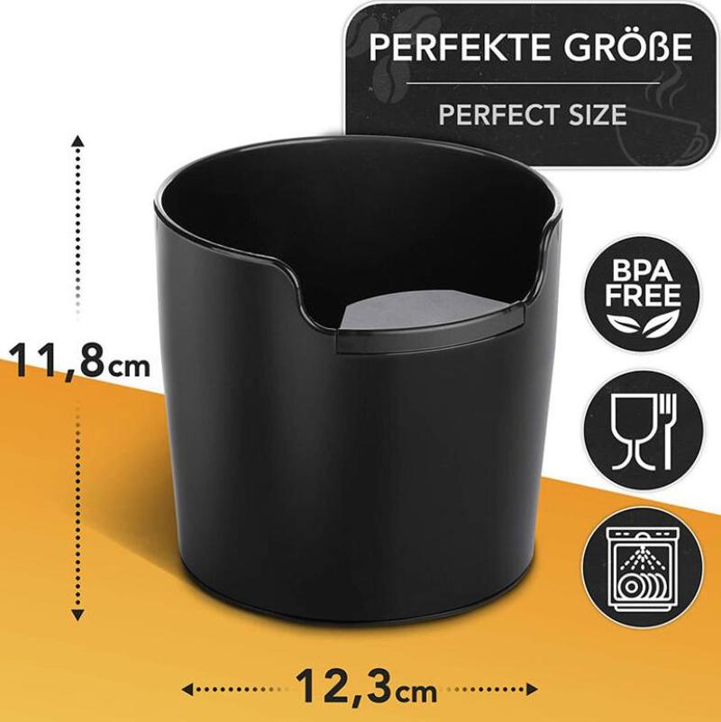 Powder Residue Box Black Deep Bowl Non-slip Detachable Knock  Kitchen &amp; Dining room appliances
